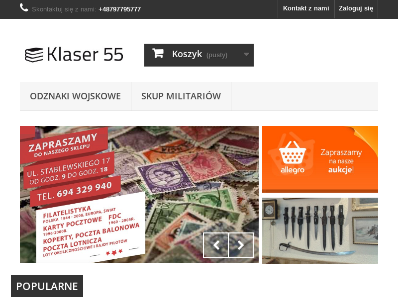 Skup monet, znaczków, odznaczeń wojskowych - klaser55.pl